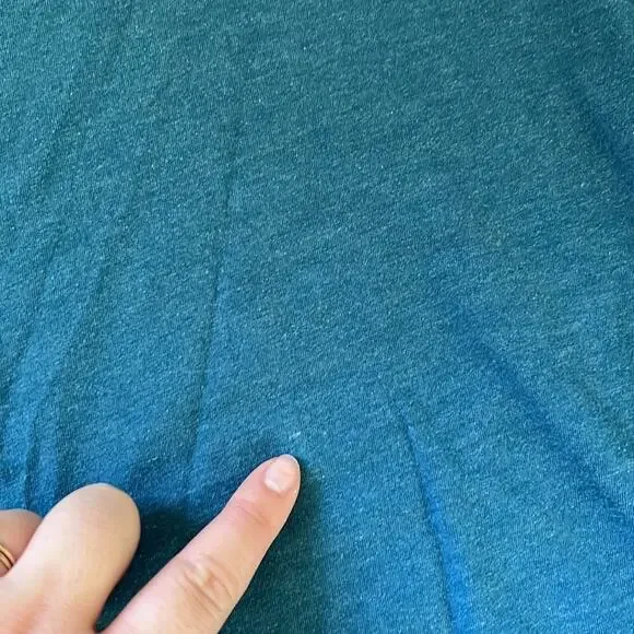 Tommy Hilfiger Blue Heathered Short Sleeve Casual Tee - Picture 7 of 9